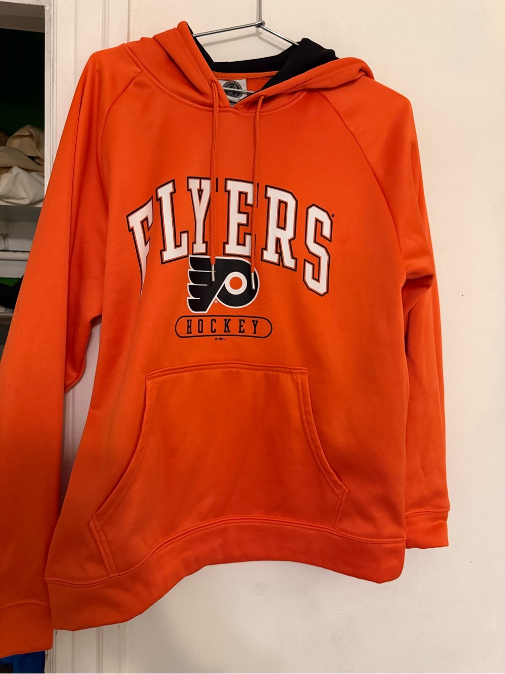 NHL Philadelphia Flyers Orange and Black Pullover Hoodie